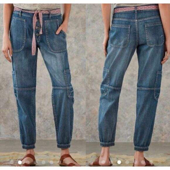 Sundance Jolienne Denim Cargo Joggers - Picture 1 of 6
